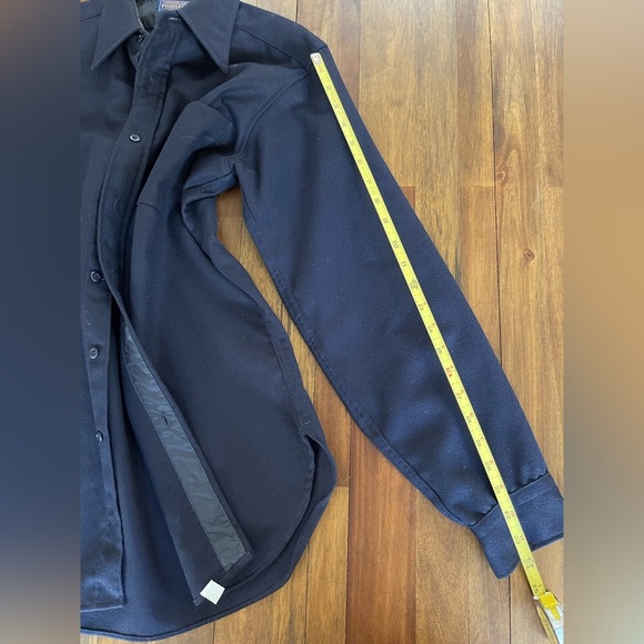 Pendleton navy blue wool long sleeve button down shirt - Picture 8 of 10